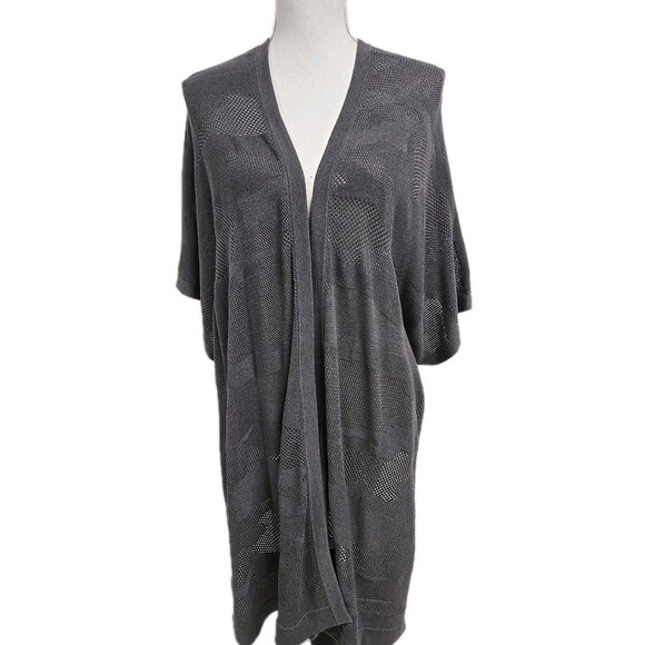 Lululemon Find Your Light Wrap Heathered Moonwalk Gray Purple Duster Women’s OS - Picture 2 of 7